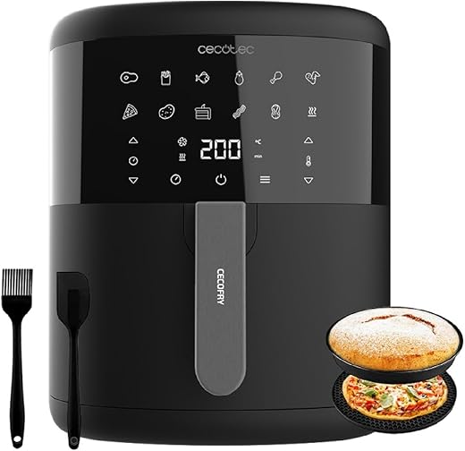Cecotec Cecofry Bombastik 6000 Full Oil Free Air Fryer with Accessories 1700 W, PerfectCook Technology, Adjustable Temperature and Time, Touch Control, 12 Modes