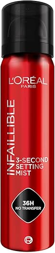 L'Oréal Paris Infaillible Makeup Setting Spray, Water Resistant, Holds up to 36h, 75 ml