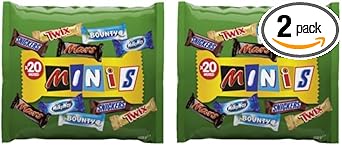Mars Mini Chocolate Assortment Twix, Snickers, Mars, Milkyway, Bounty 400g (Pack of 2)