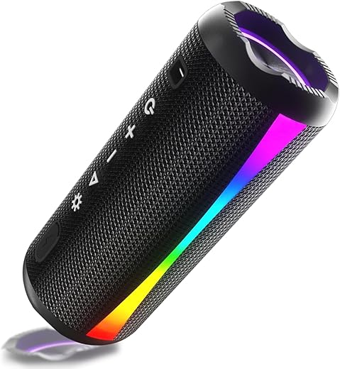 Xuevcn Bluetooth Shower Speaker, Bluetooth Speaker with Stereo Sound, IPX7 Waterproof with Suction Cup and Lanyard, Built-in Microphone, Wireless Speaker for Bathroom