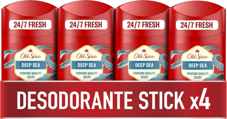 Old Spice Deep Sea desodorante barra 4x50ml al -30% en Amazon: pack de 4 unidades por 9,99€