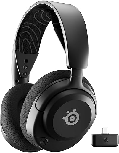 SteelSeries Arctis Nova 5 Cascos gaming inalámbricos PC, PS5, Switch 2, móvil - Controladores magnéticos de neodimio - Más de 100 preajustes de audio - Batería de 60h - 2,4 GHz o BT - Micro Gen2.X