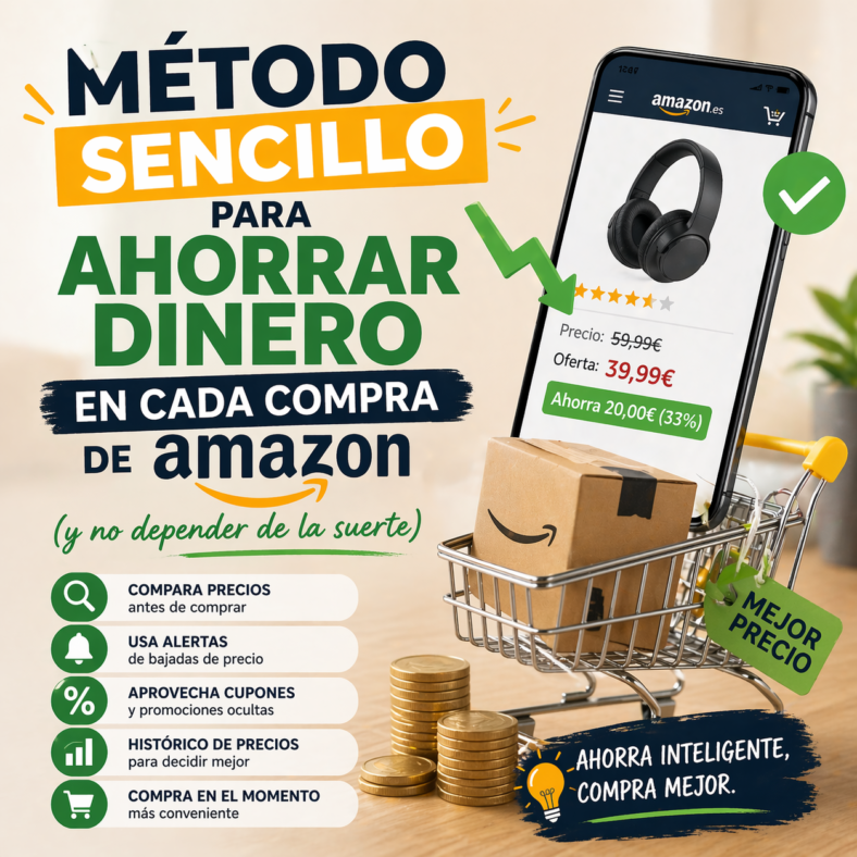 Método sencillo para ahorrar dinero en cada compra de Amazon (y no depender de la suerte)