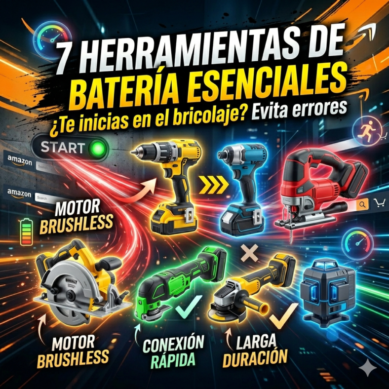 Las 7 herramientas de batería que merecen la pena de verdad si te inicias en el bricolaje