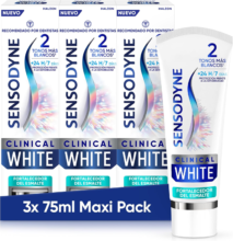 Sensodyne Clinical White pack 3x75ml al -36% en Amazon: pasta blanqueadora para dientes sensibles por 11,39€